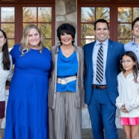 Victor Cardenas poses with family and President Mantella